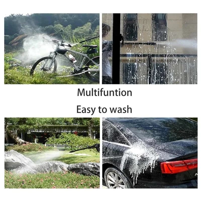 Wireless Lithium Battery Powered High Pressure Water Gun 88V Cordless Car Washing Machine Equipped With Dual Batteries &amp; 5 Meter Hose Portable Cleaner For Car Detailing Yard Patio Floor Washing